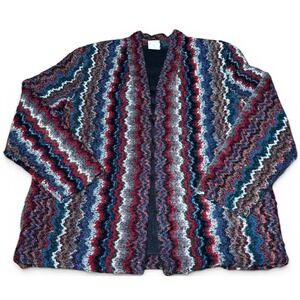 Vintage Graff California Wear Open Cardigan Sweater Womens Sz 14